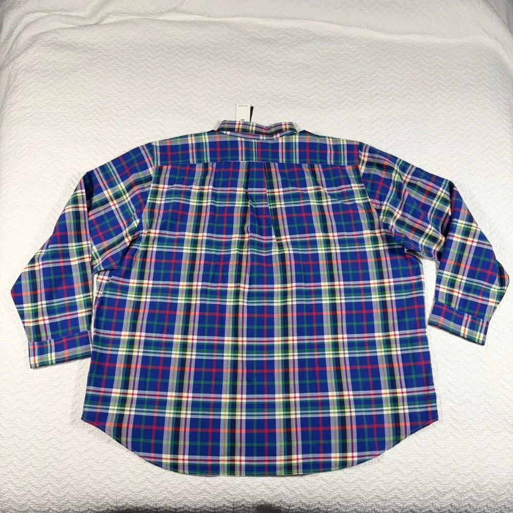 NWT Polo Ralph Lauren Classic Fit Plaid Button Down Shirt‎ Mens 4XB Multi Color